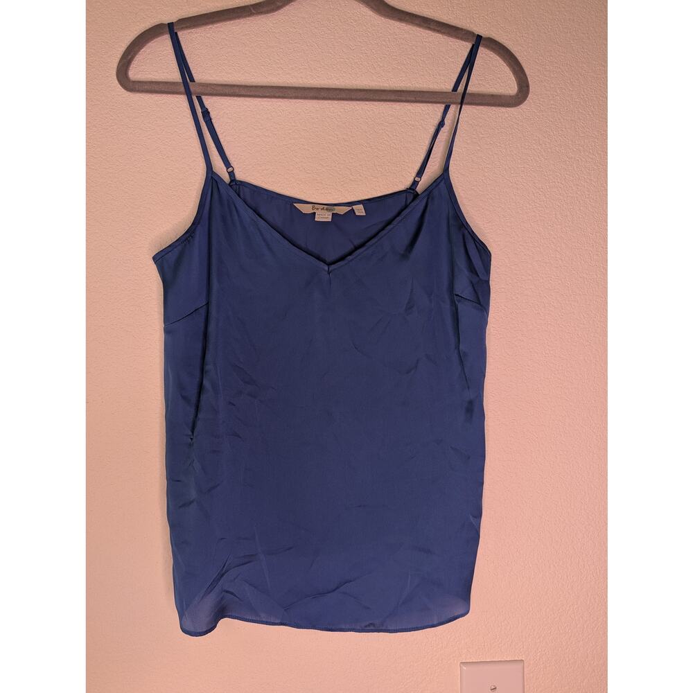Boden Blue Satin Camisole Tank US 4 Soft Intimate Chic Minimalist Elevated Basic